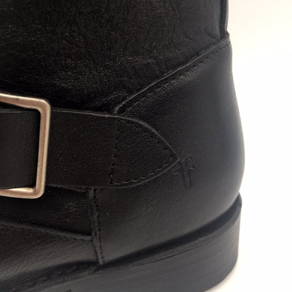 Frye Vicky Engineer Ankle Boot Black Leather - image 7